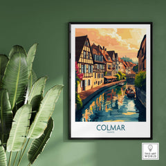 Colmar Print showcasing charming streets and canals of Colmar, France, perfect for home or office decor.