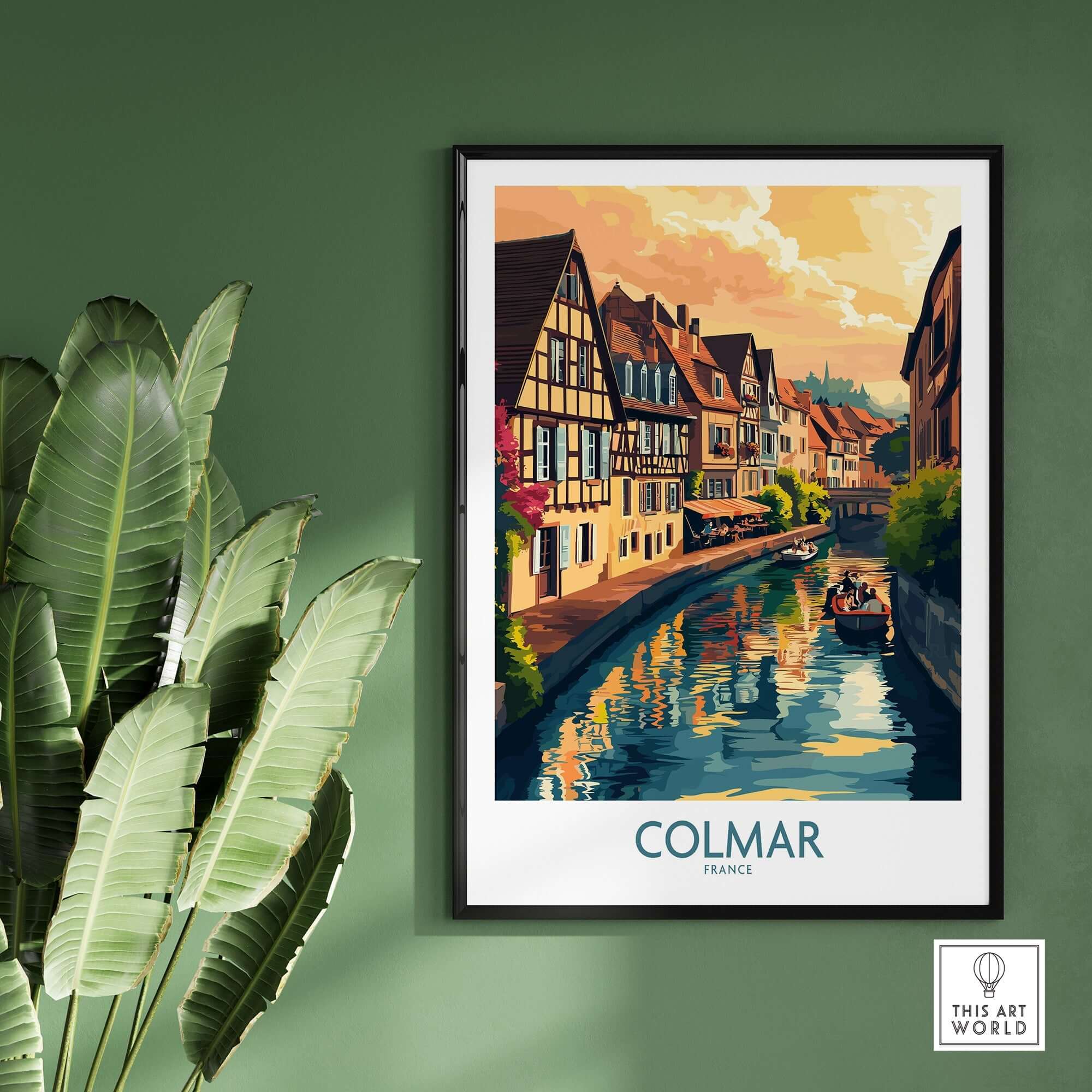 Colmar Print showcasing charming streets and canals of Colmar, France, perfect for home or office decor.