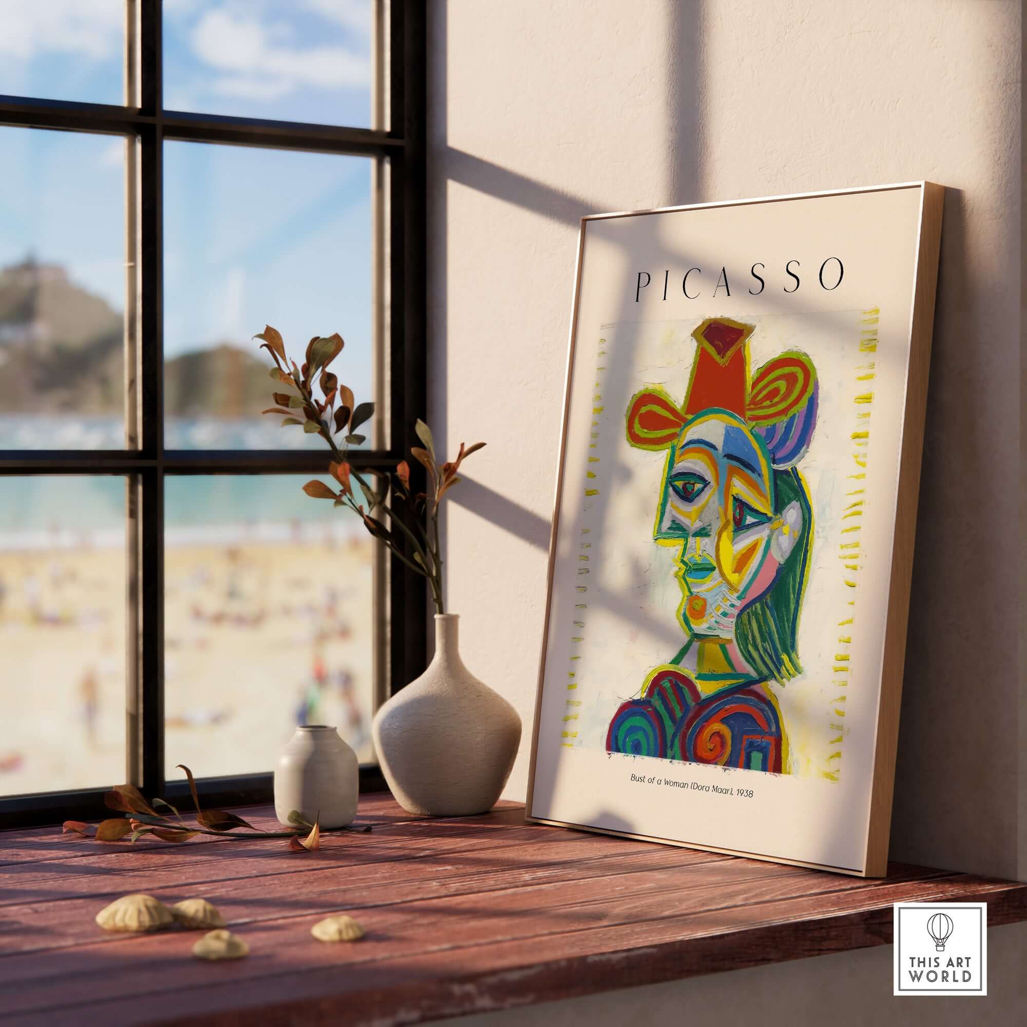 Dora Maar Bust Picasso Art Print - Colorful Cubist Poster – This