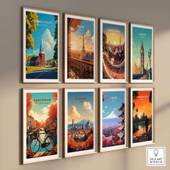 Connecticut Wall Art featuring stunning travel posters, adding charm and nostalgia to any home decor.