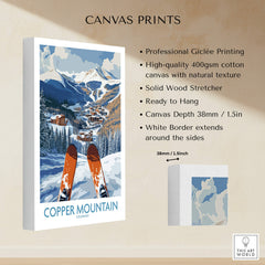 Copper Mountain Colorado Ski Print – Alpine Resort canvas print showcasing quality design and mountain scenery.