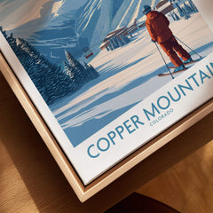 Copper Mountain Ski Wall Art – Winter Sports Colorado featuring a skier on snowy slopes.