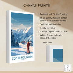 Copper Mountain Ski Wall Art – Winter Sports Colorado showcasing professional Giclée printing on high-quality canvas.