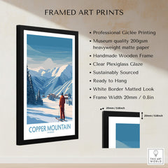 Copper Mountain Ski Wall Art – Winter Sports Colorado framed print showcasing a snow-covered mountain landscape.