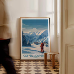Copper Mountain Ski Wall Art – Winter Sports Colorado featuring a skier on snow-covered mountains.