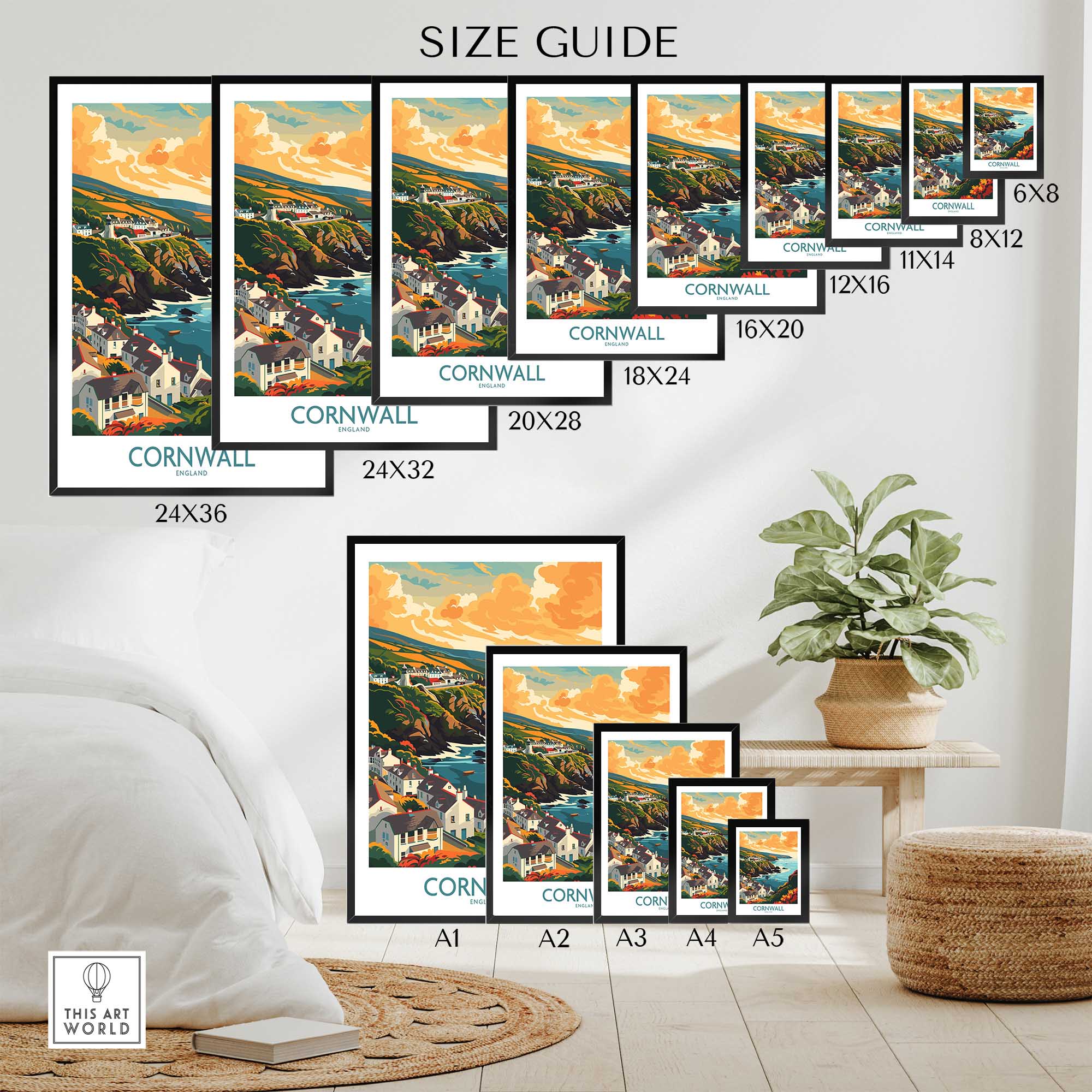 Cornwall Art Print-This Art World