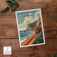 Cornwall Coast Travel Print-This Art World