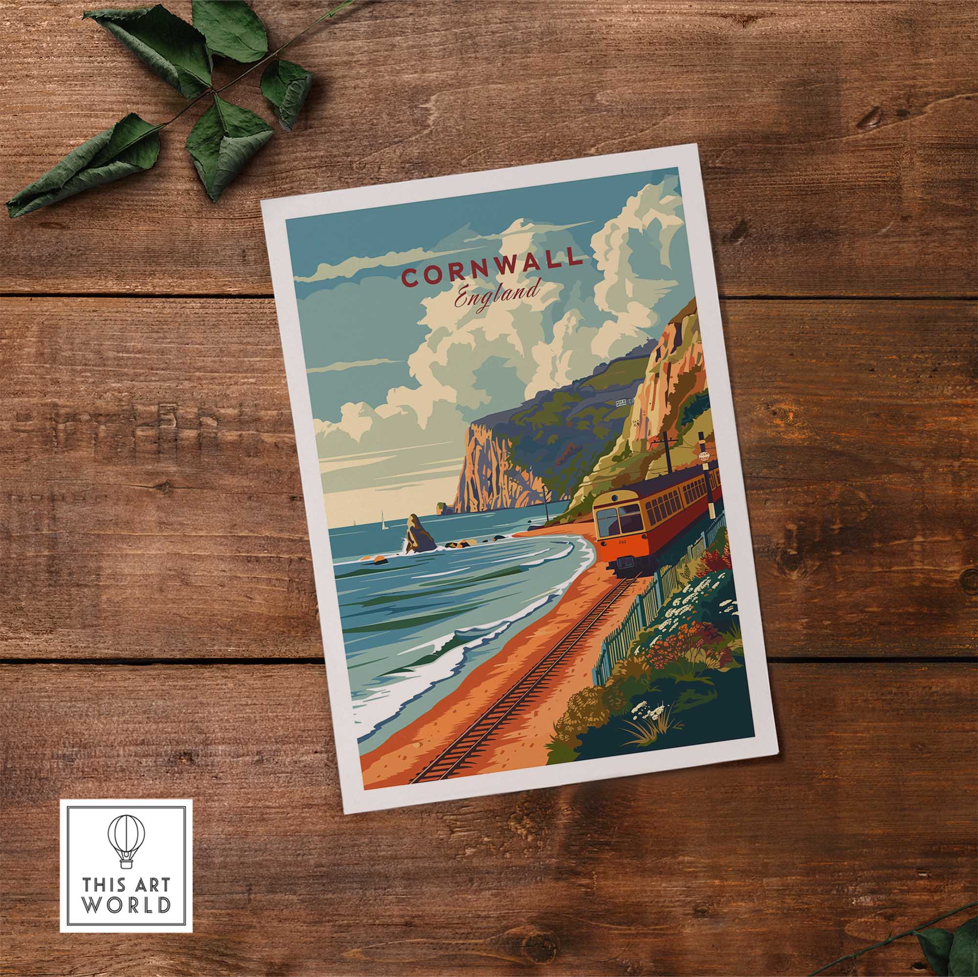 Cornwall Coast Travel Print-This Art World