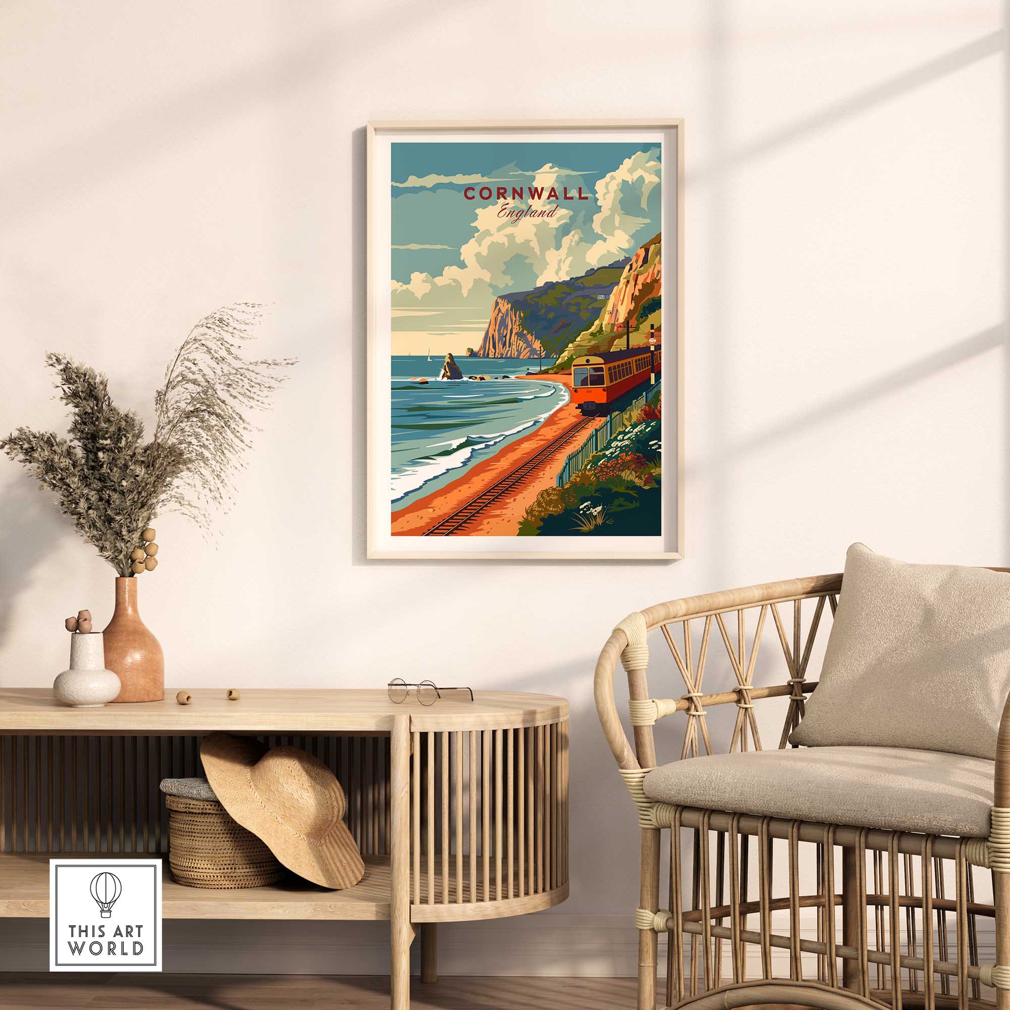 Cornwall Coast Travel Print-This Art World