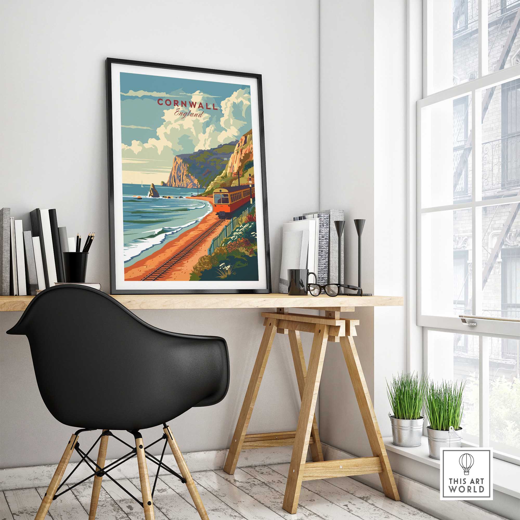 Cornwall Coast Travel Print-This Art World