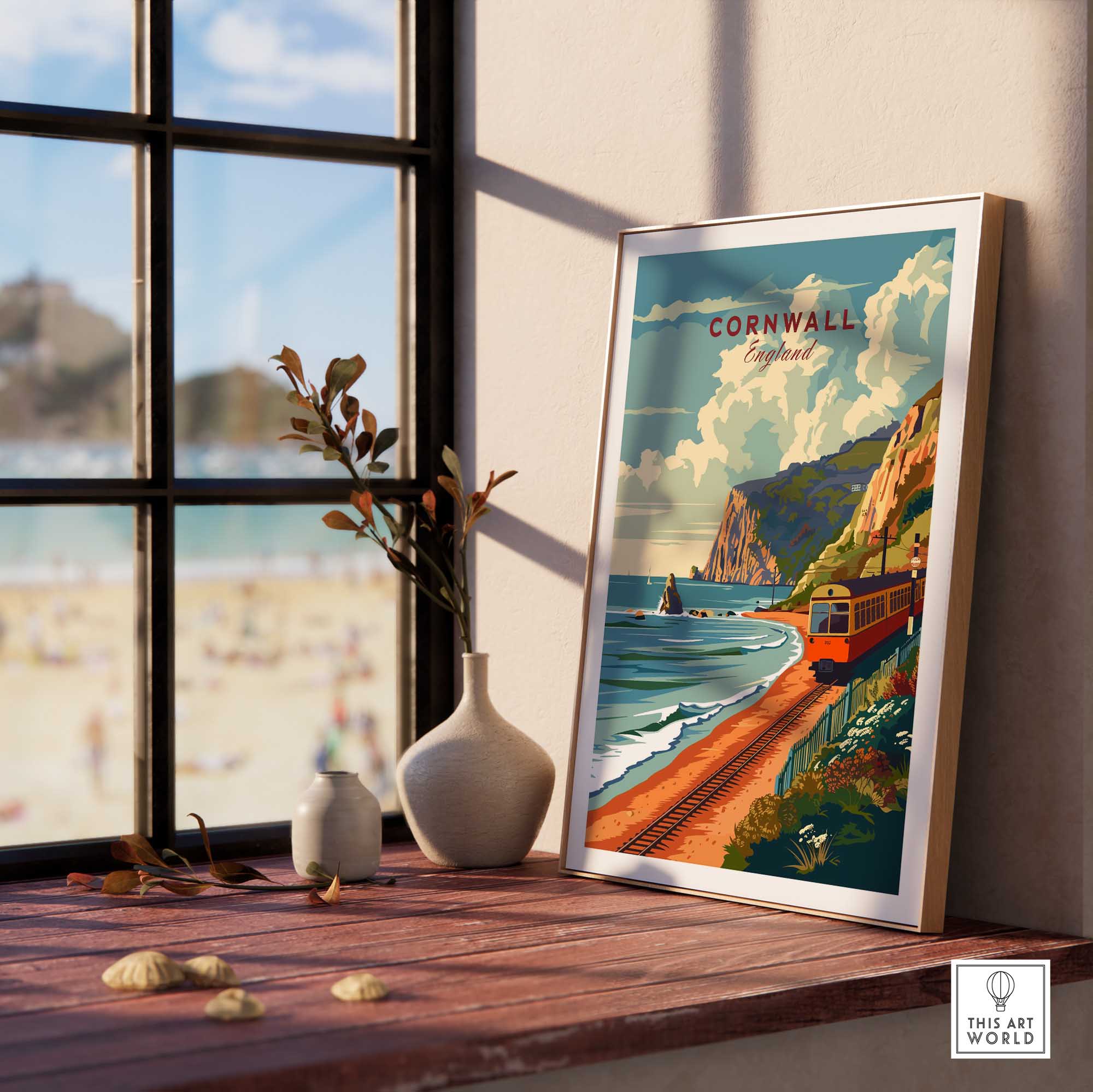 Cornwall Coast Travel Print-This Art World