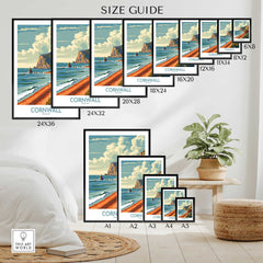 Cornwall Coast Wall Art Print-This Art World