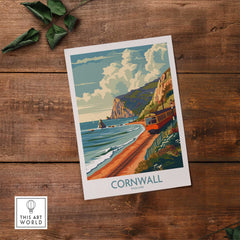 Cornwall Coast Wall Art Print-This Art World