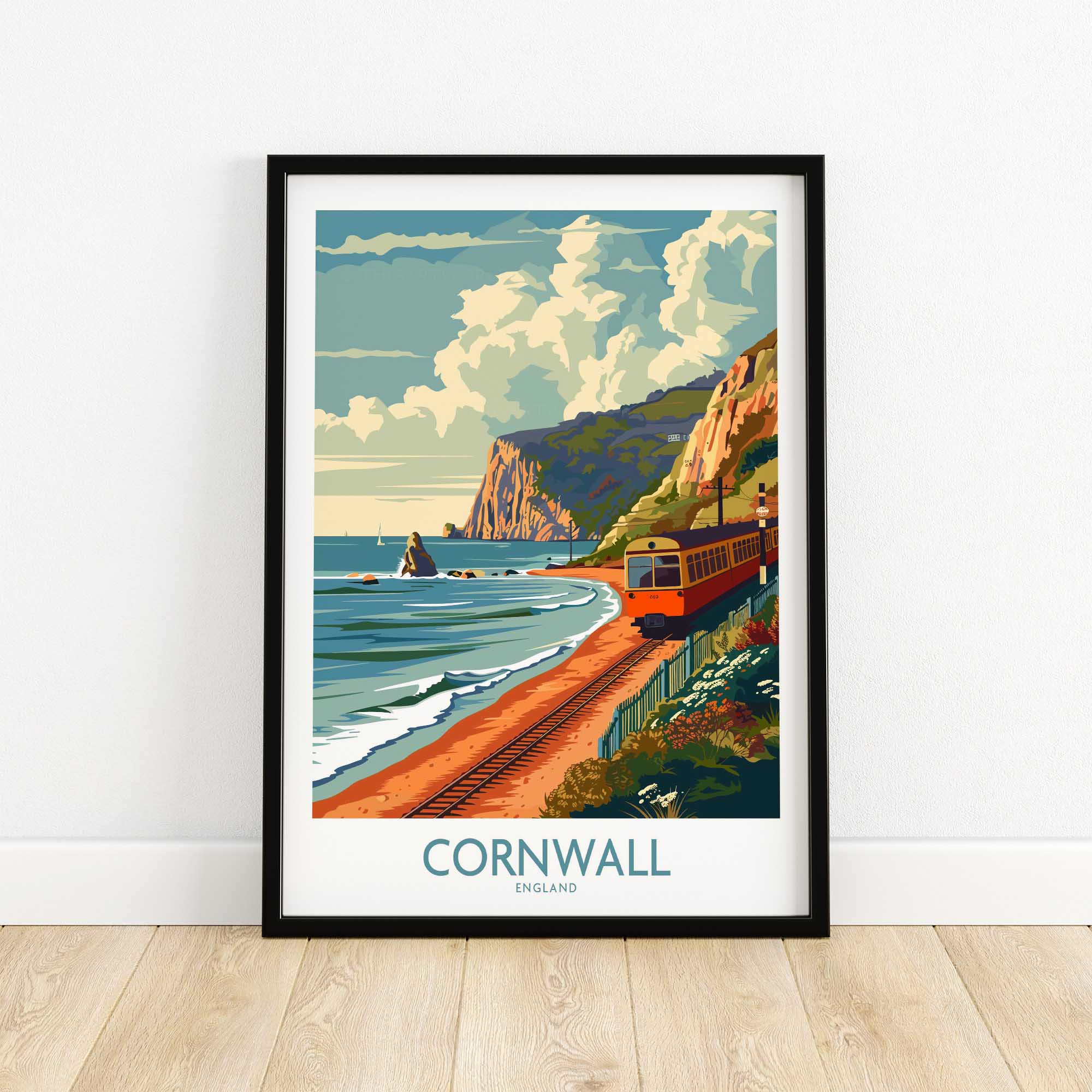 Cornwall Coast Wall Art Print-This Art World