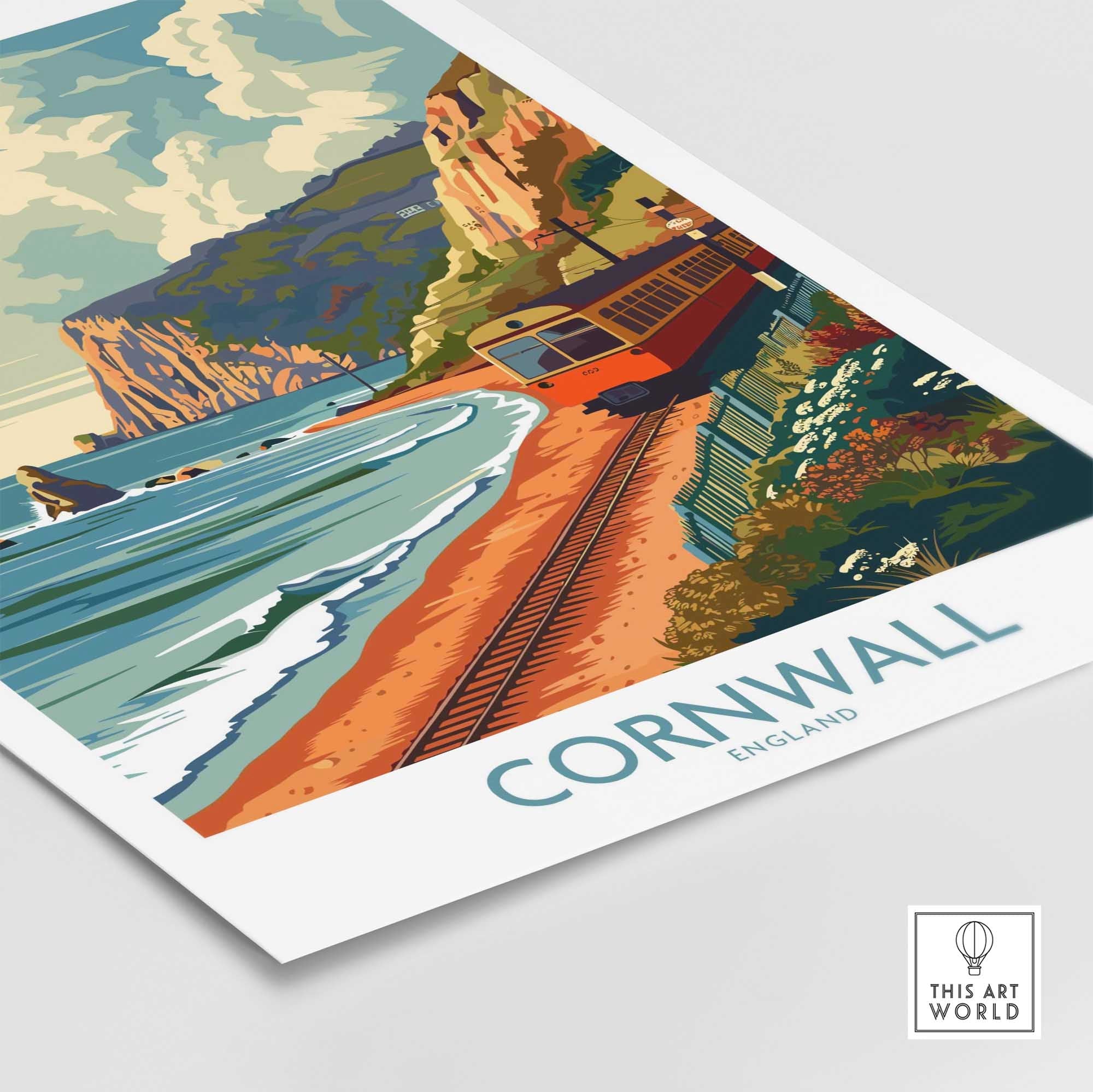 Cornwall Coast Wall Art Print-This Art World
