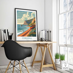 Cornwall Coast Wall Art Print-This Art World