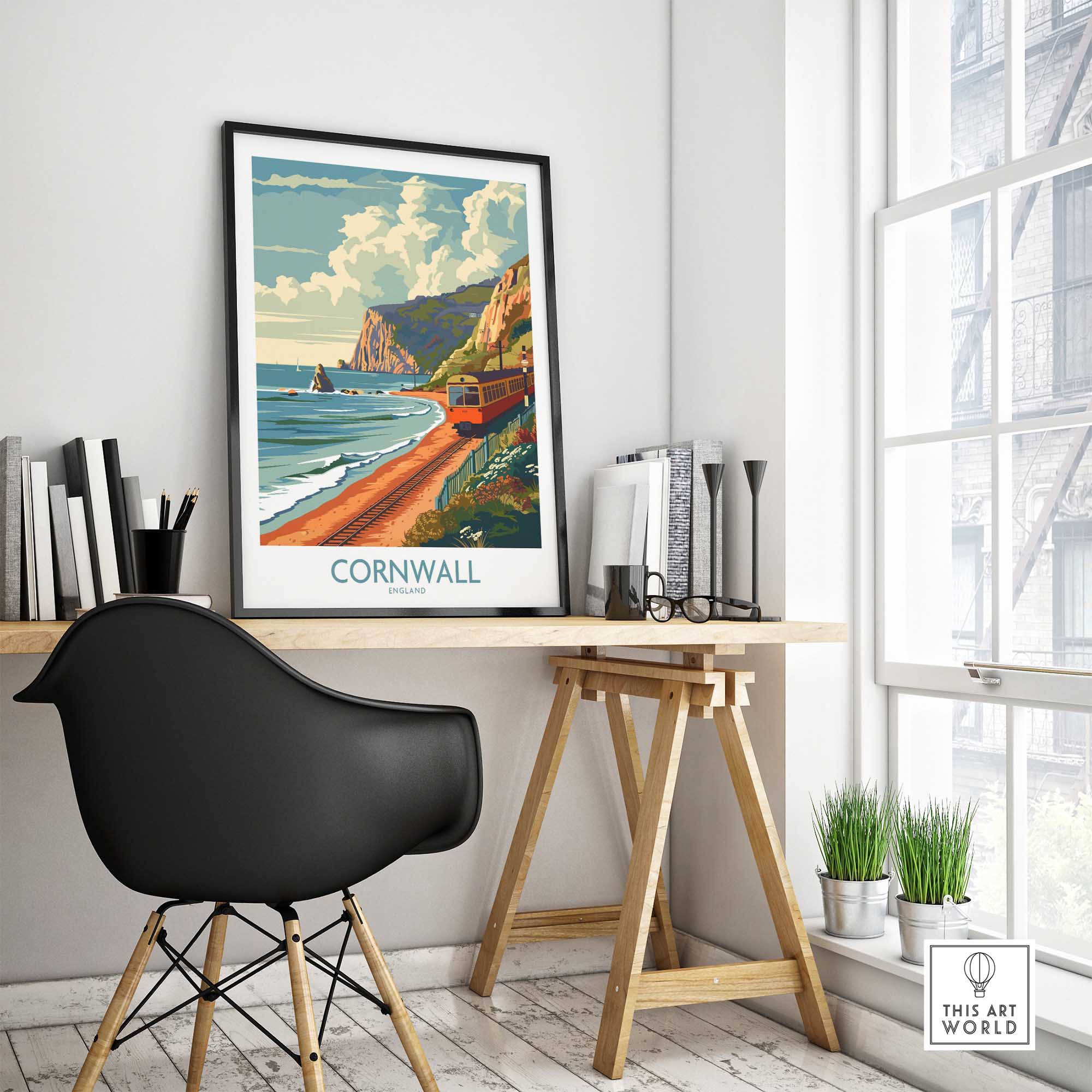 Cornwall Coast Wall Art Print-This Art World