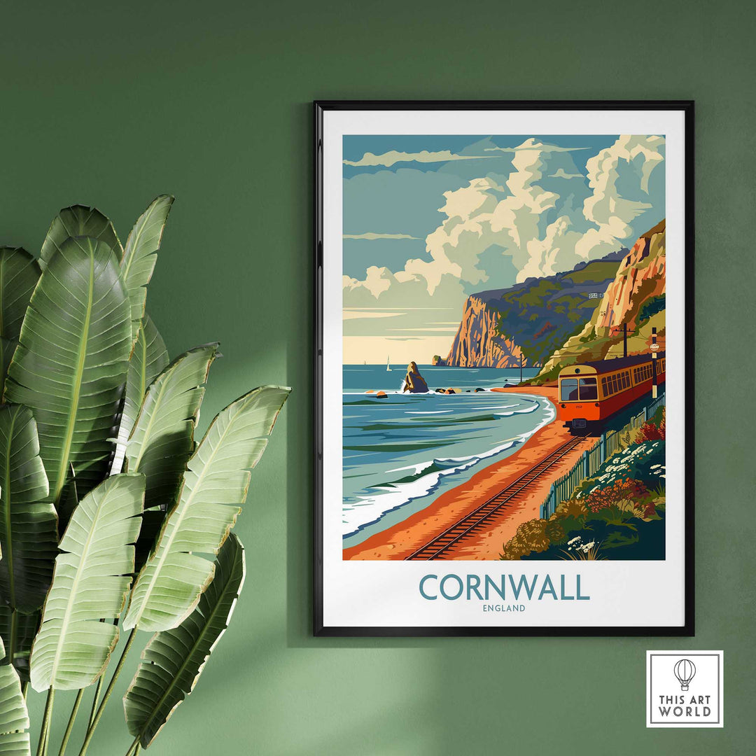 Cornwall Coast Wall Art Print-This Art World