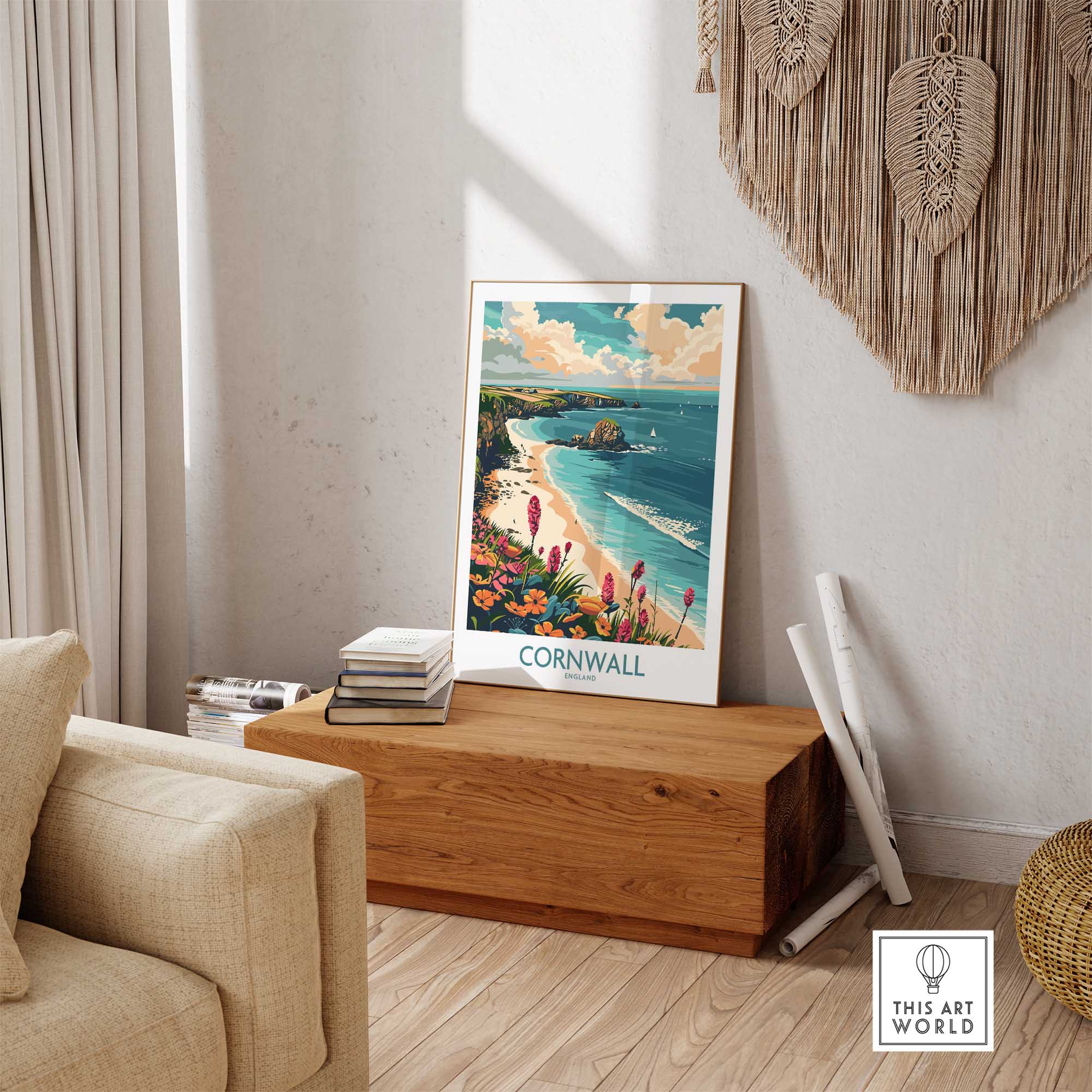 Cornwall Travel Poster - United Kingdom-This Art World