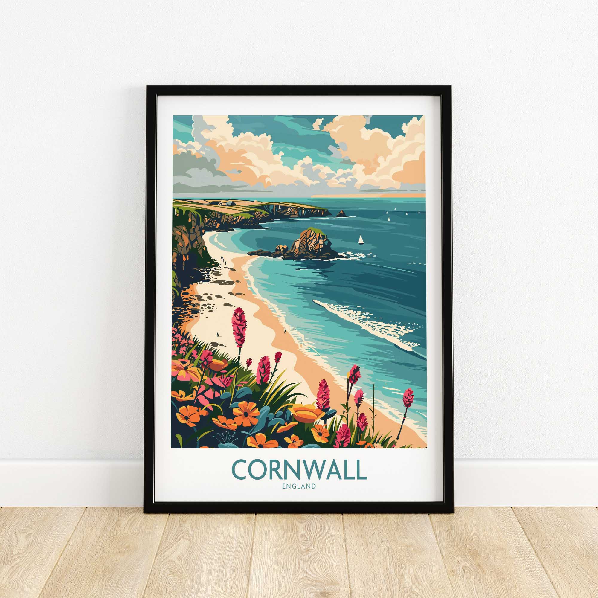 Cornwall Travel Poster - United Kingdom-This Art World