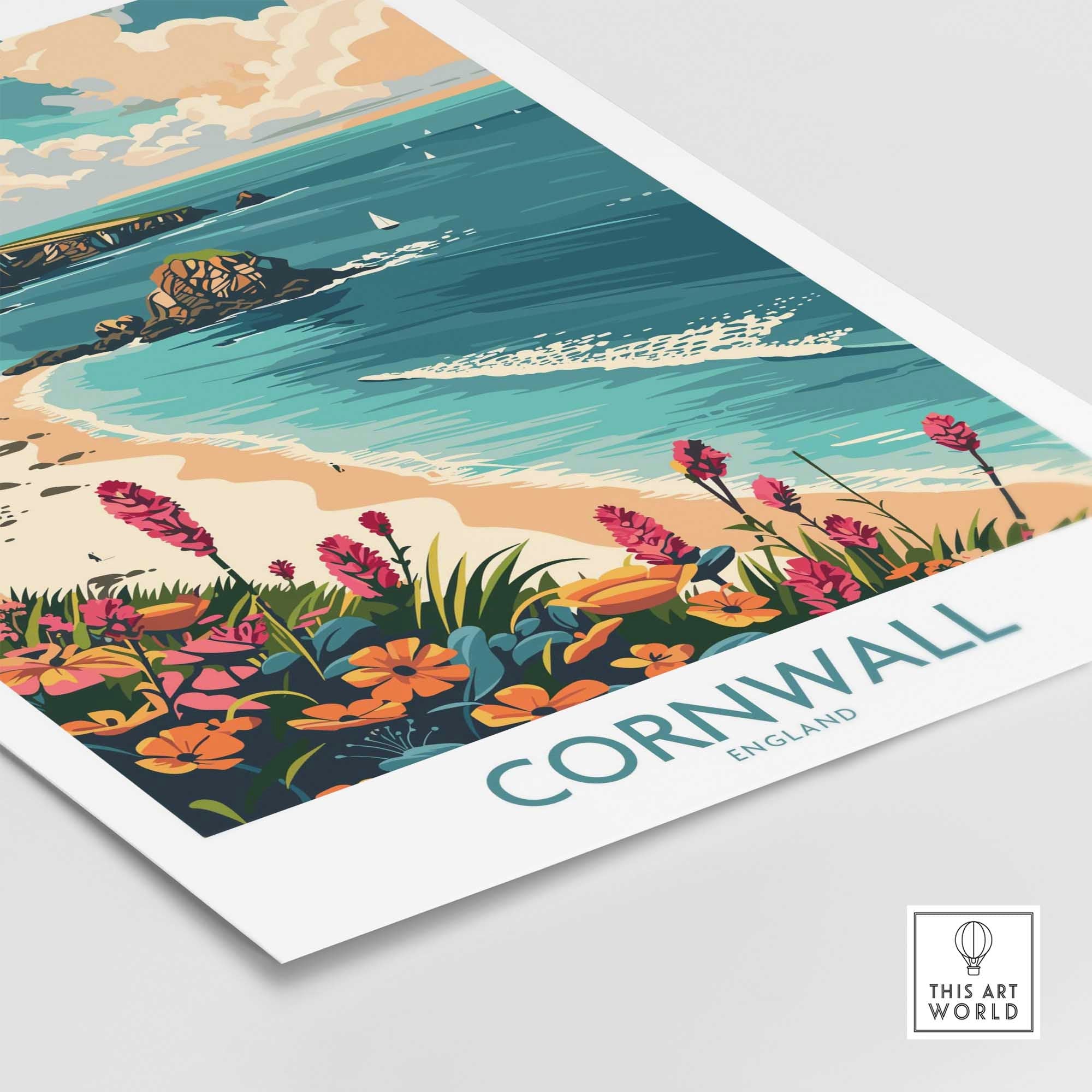 Cornwall Travel Poster - United Kingdom-This Art World