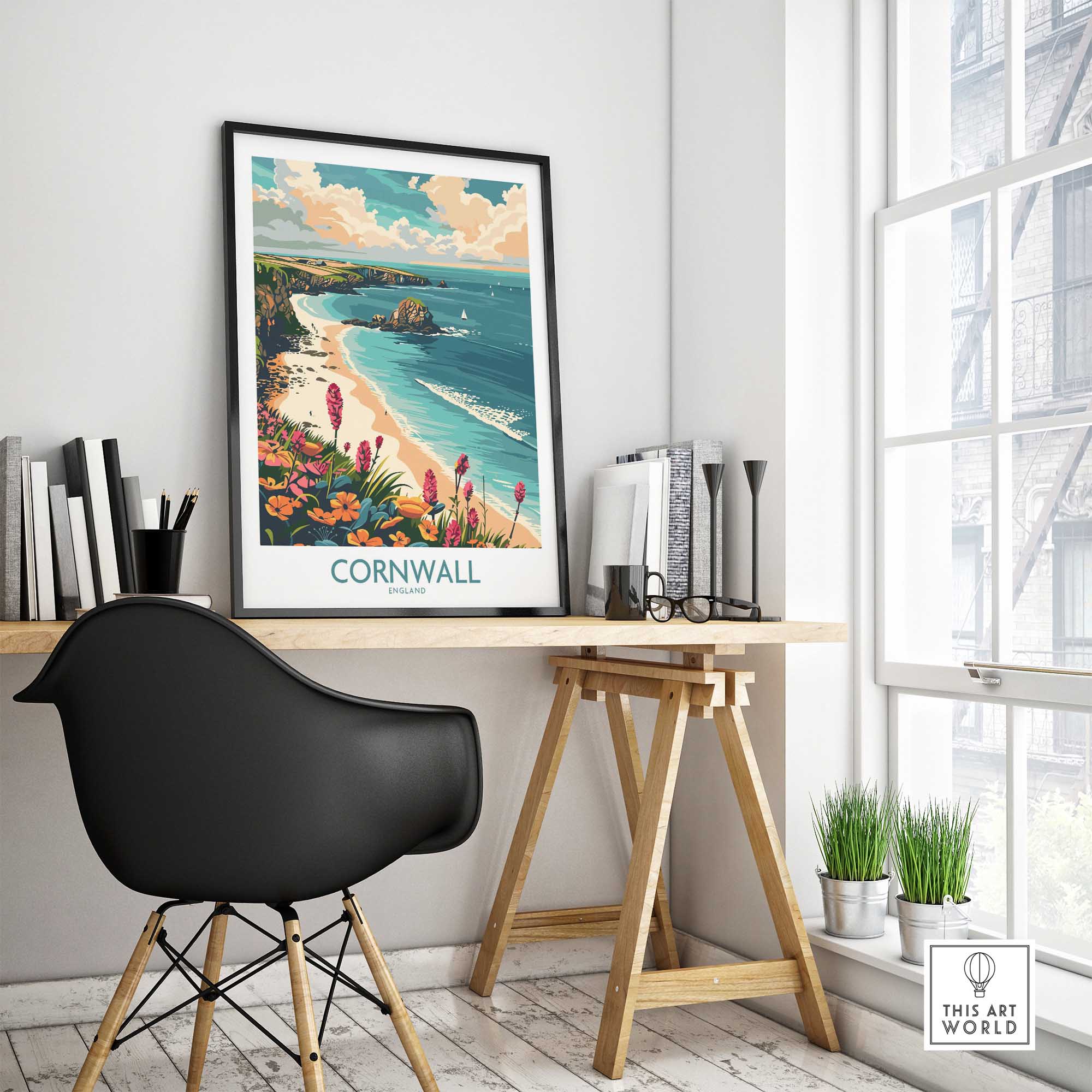 Cornwall Travel Poster - United Kingdom-This Art World