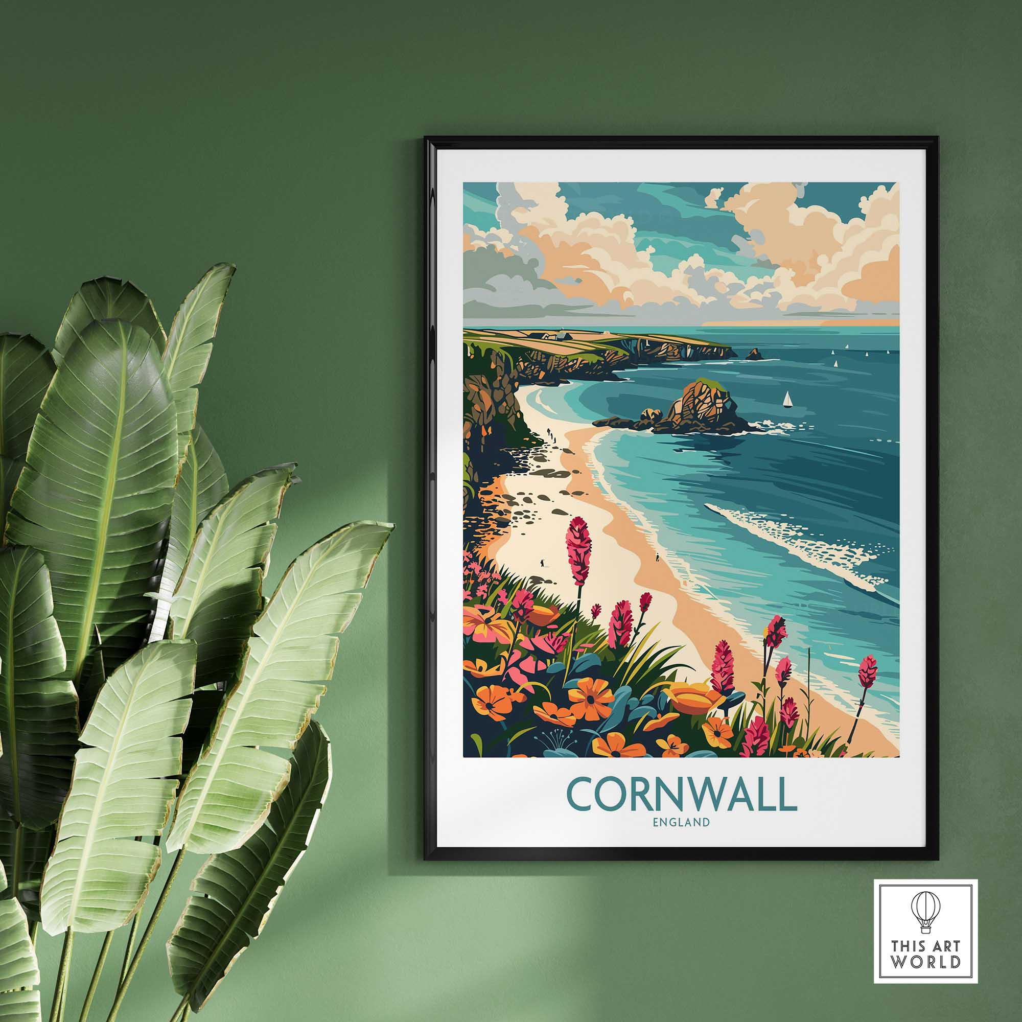 Cornwall Travel Poster - United Kingdom-This Art World