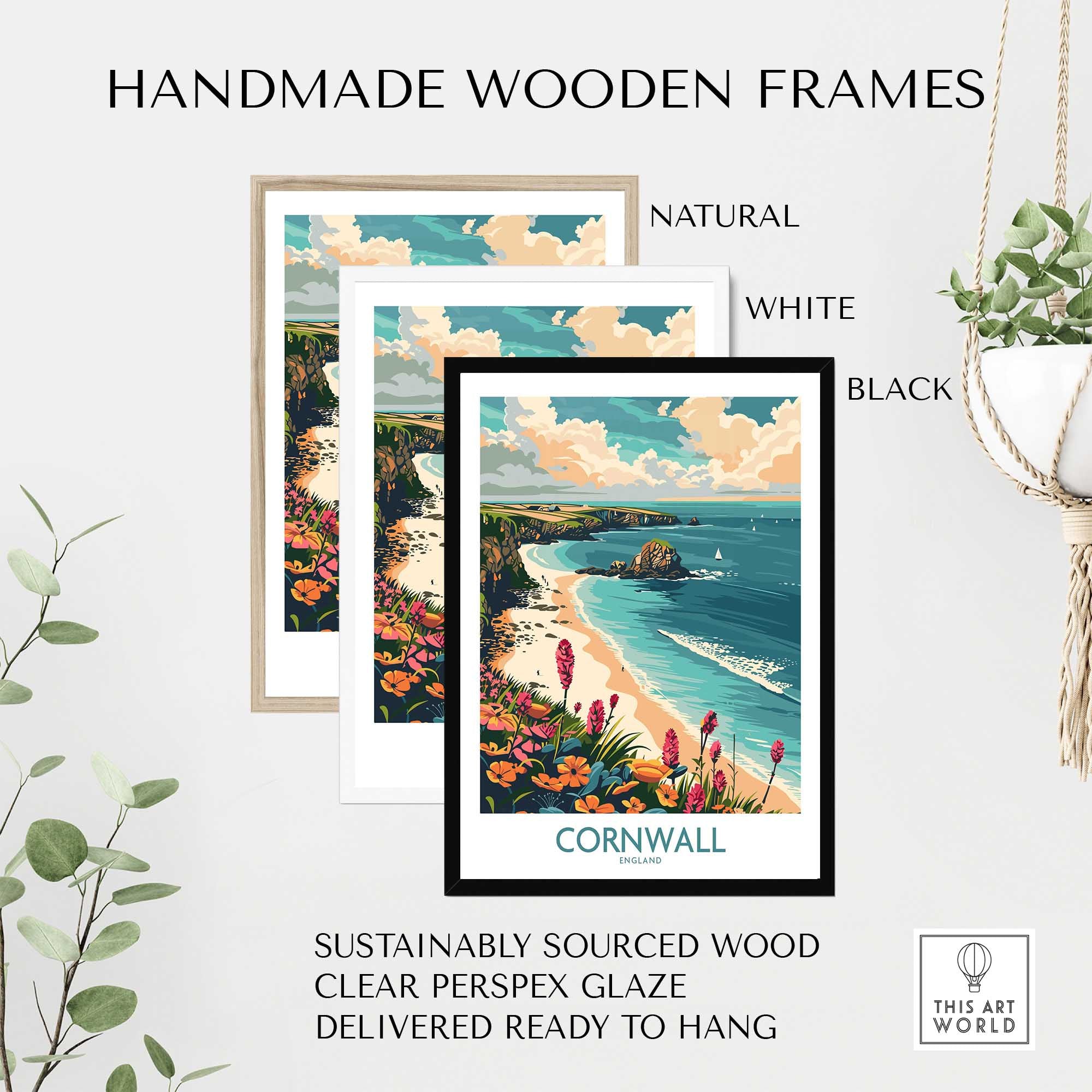 Cornwall Travel Poster - United Kingdom-This Art World