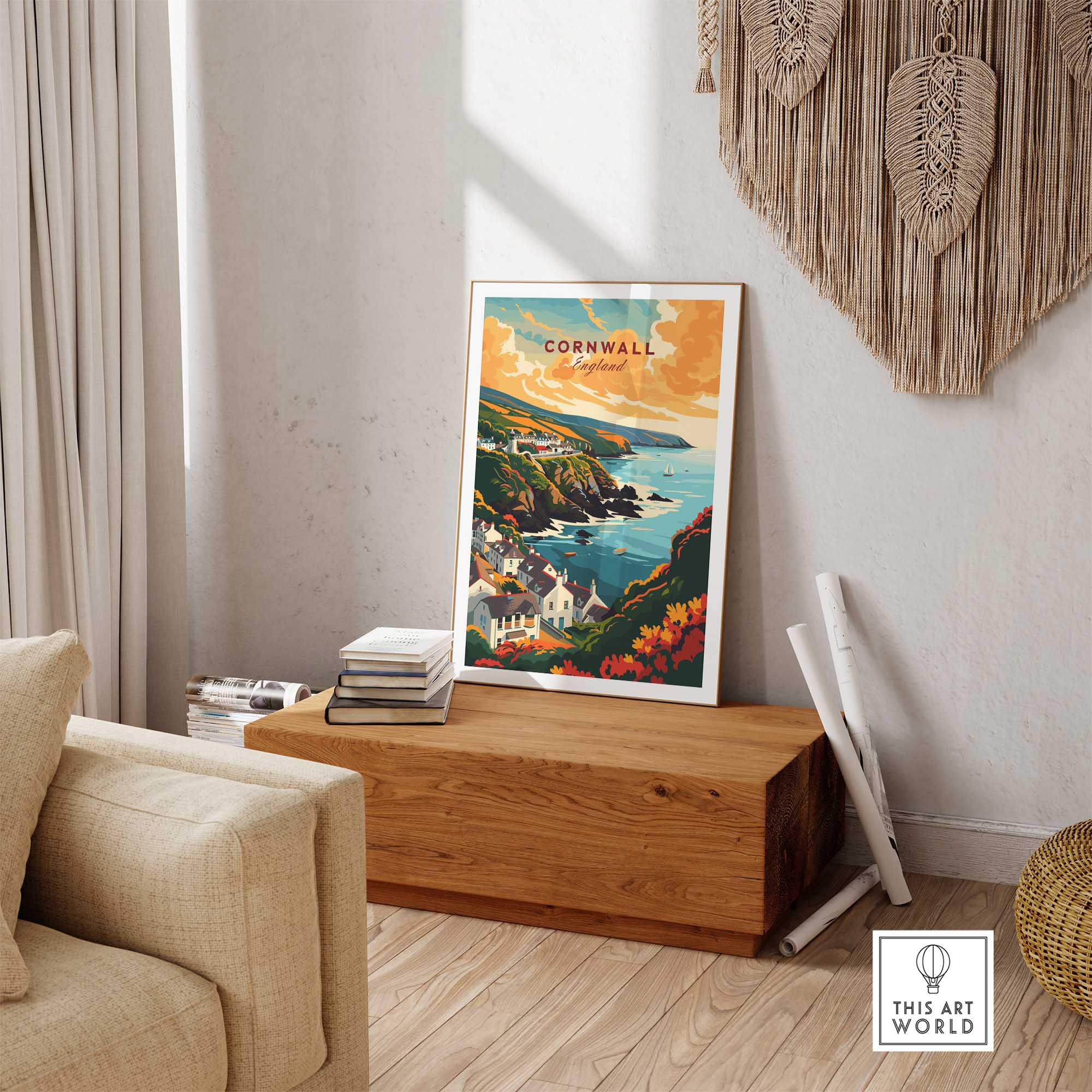 Cornwall Travel Print-This Art World