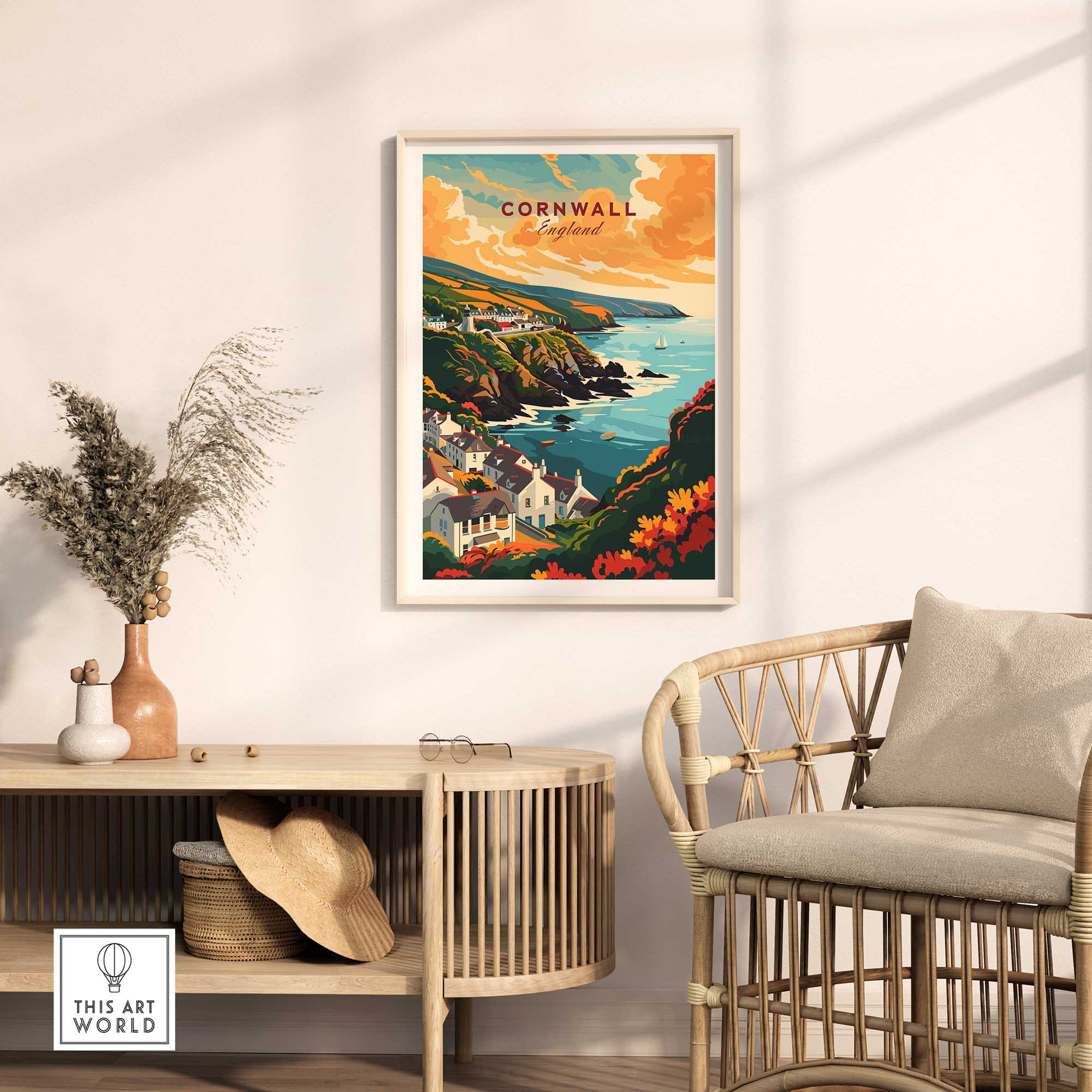 Cornwall Travel Print-This Art World