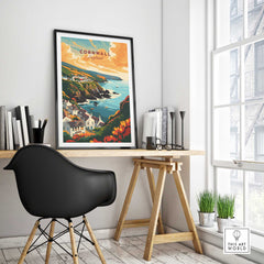 Cornwall Travel Print-This Art World