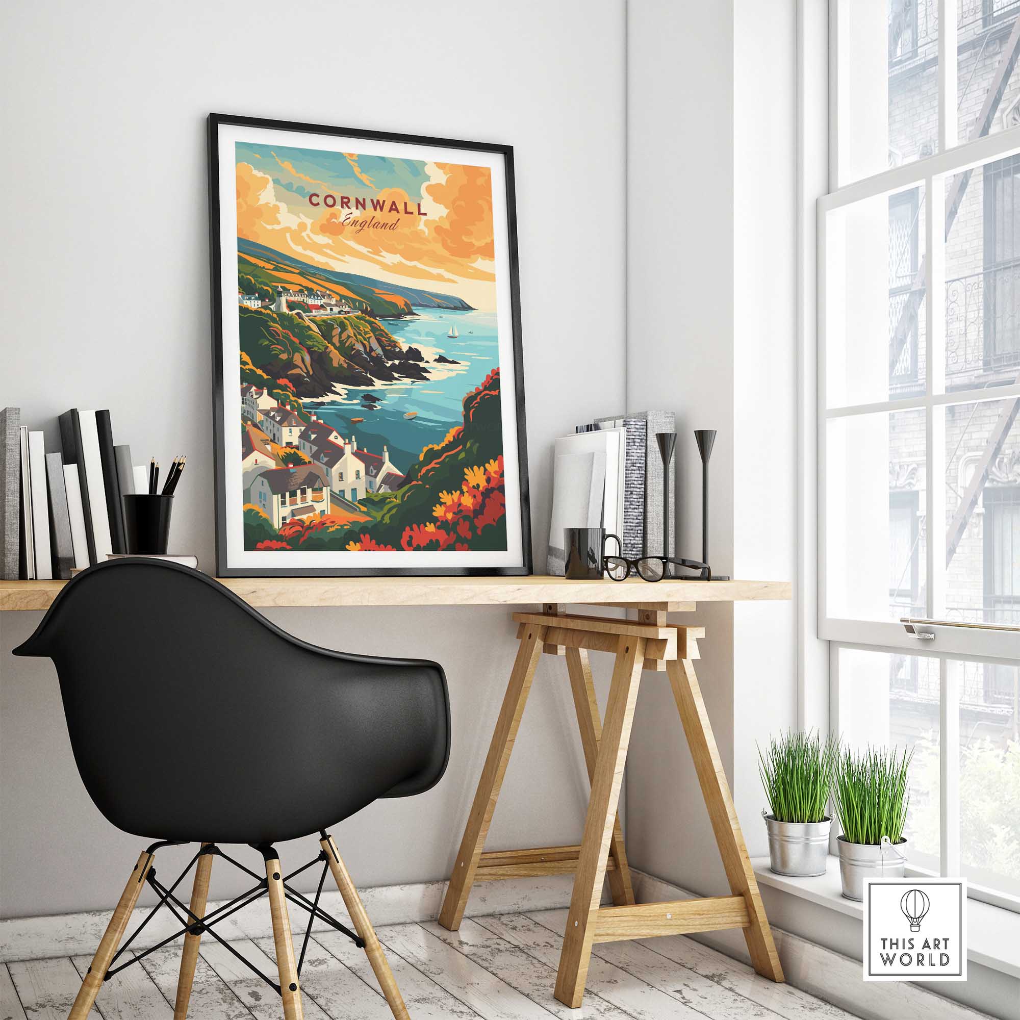 Cornwall Travel Print-This Art World