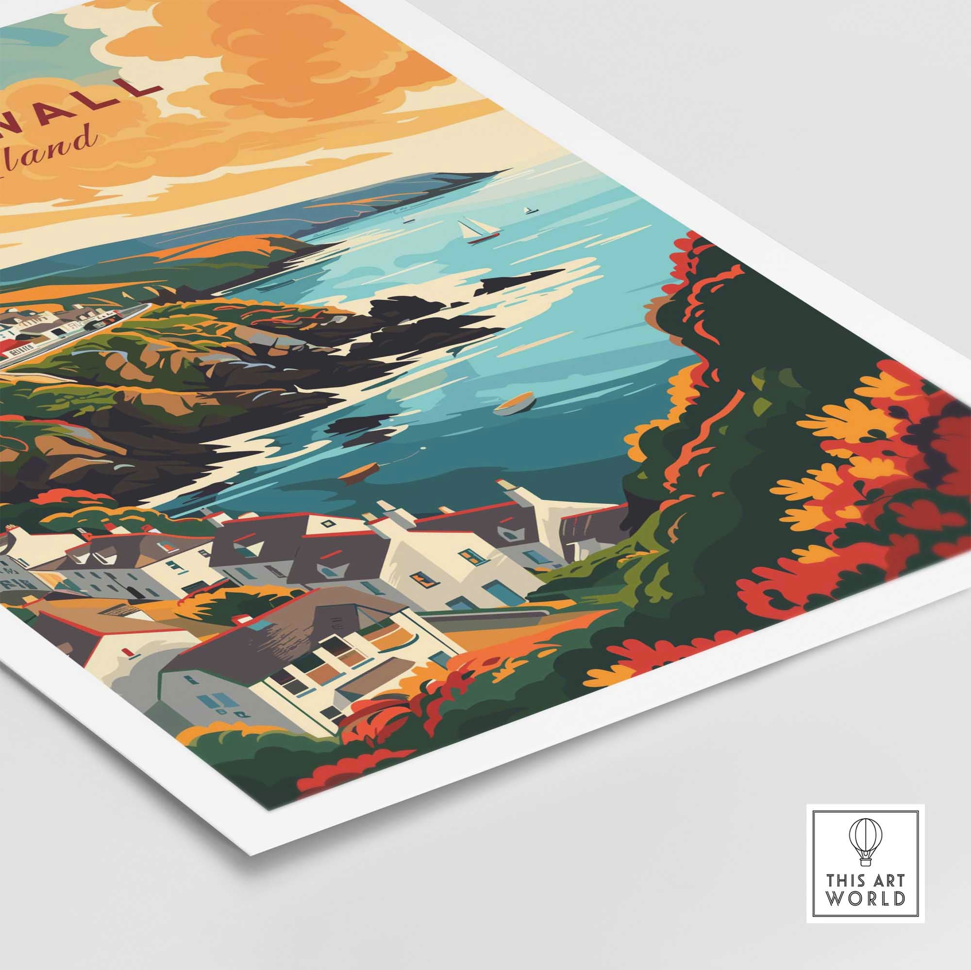 Cornwall Travel Print-This Art World
