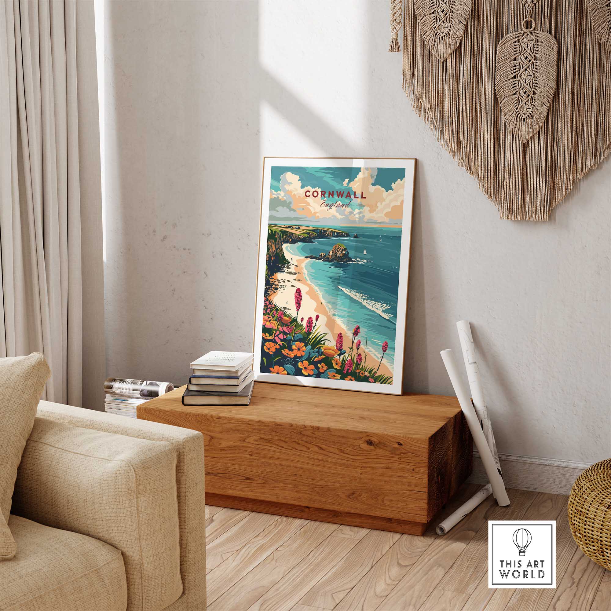 Cornwall Wall Art Print - United Kingdom Travel Poster-This Art World