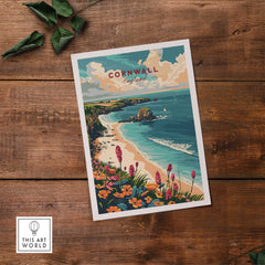 Cornwall Wall Art Print - United Kingdom Travel Poster-This Art World