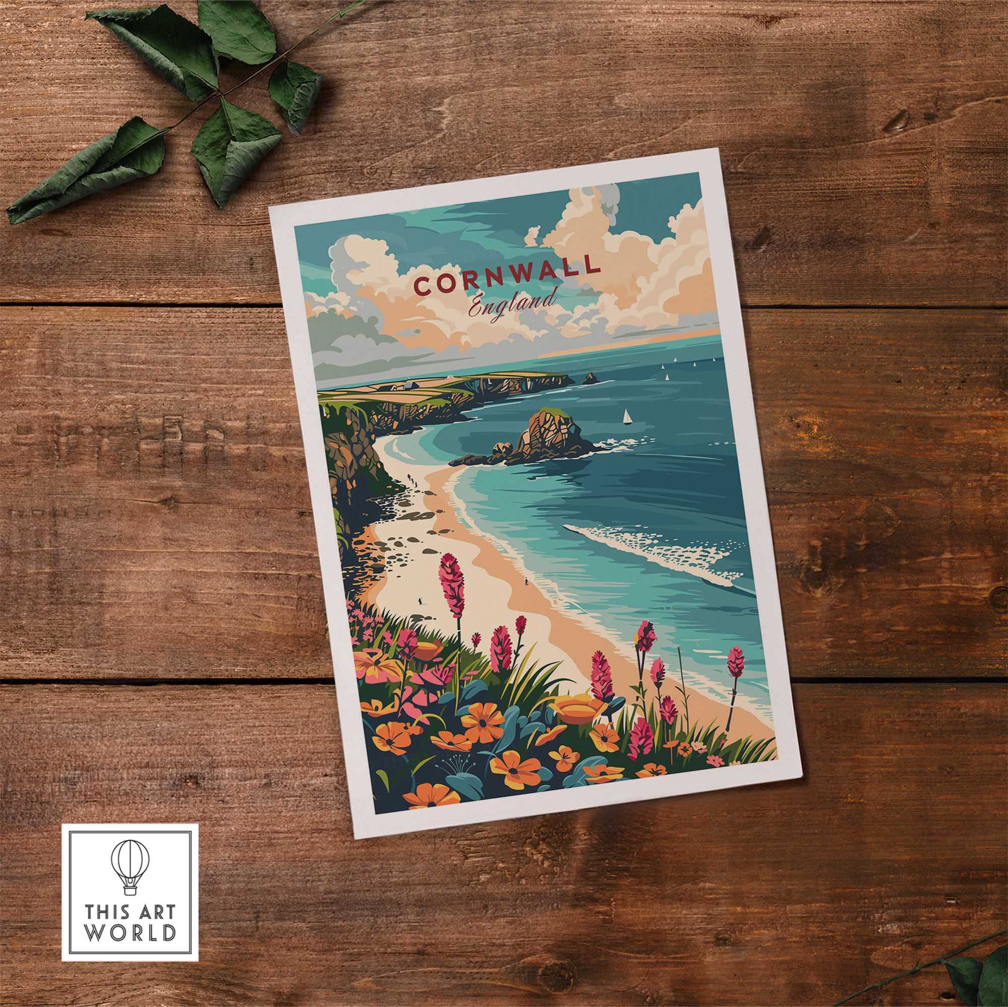 Cornwall Wall Art Print - United Kingdom Travel Poster-This Art World