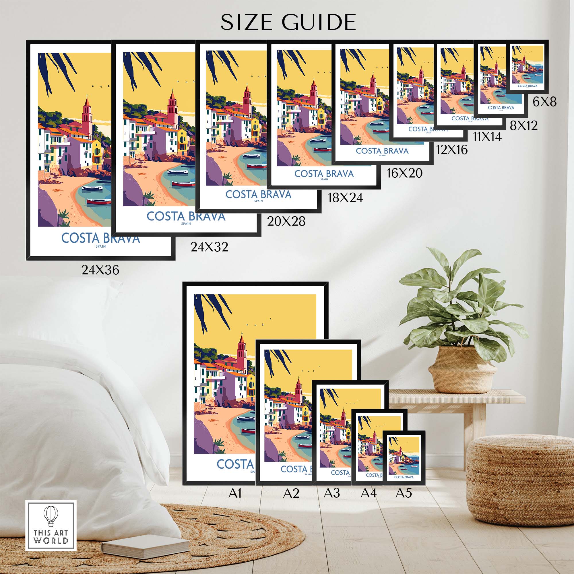 Costa Brava Spain Poster part of our best collection or travel posters and prints - This Art World