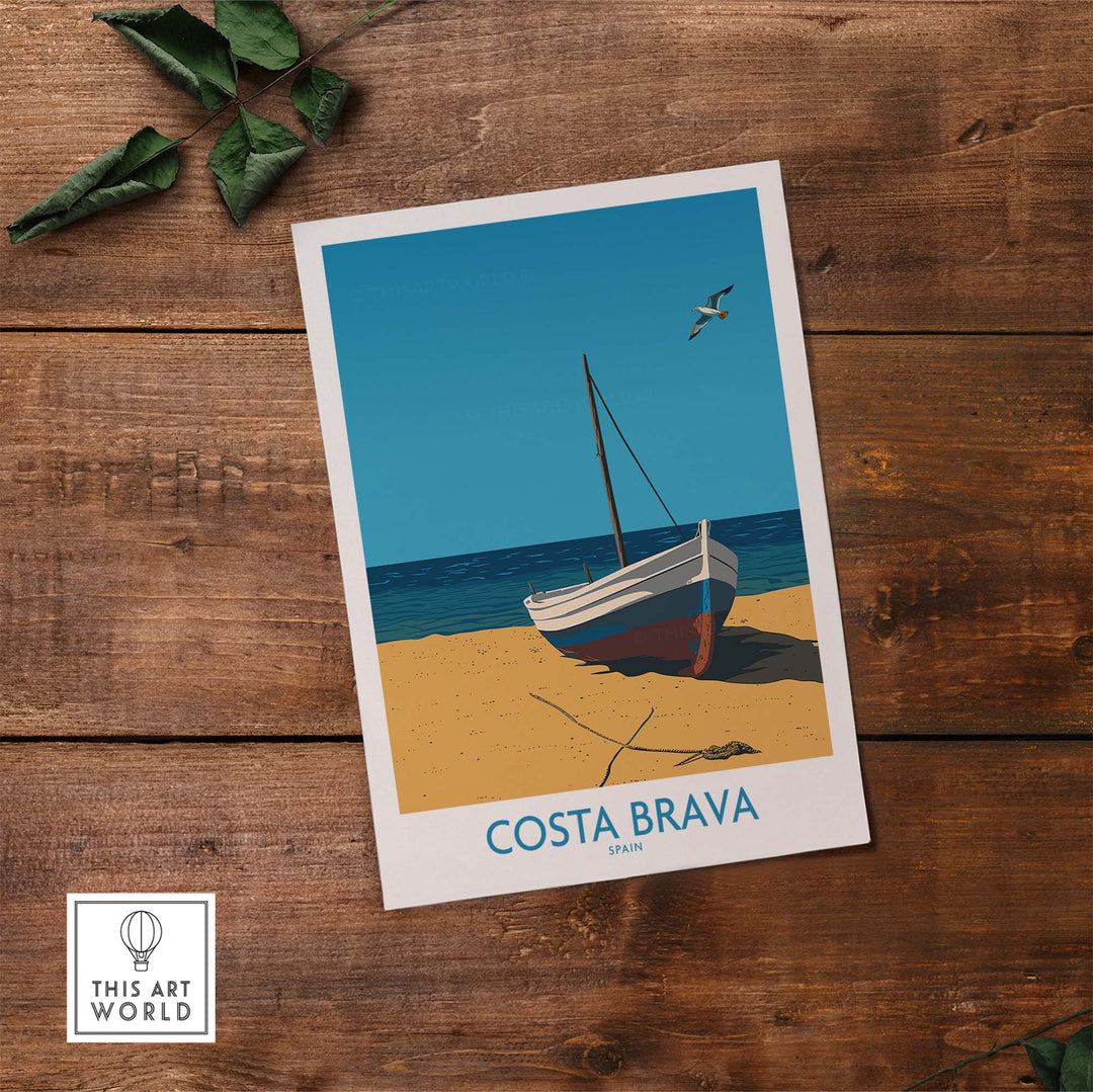 Costa Brava Spain Print part of our best collection or travel posters and prints - This Art World