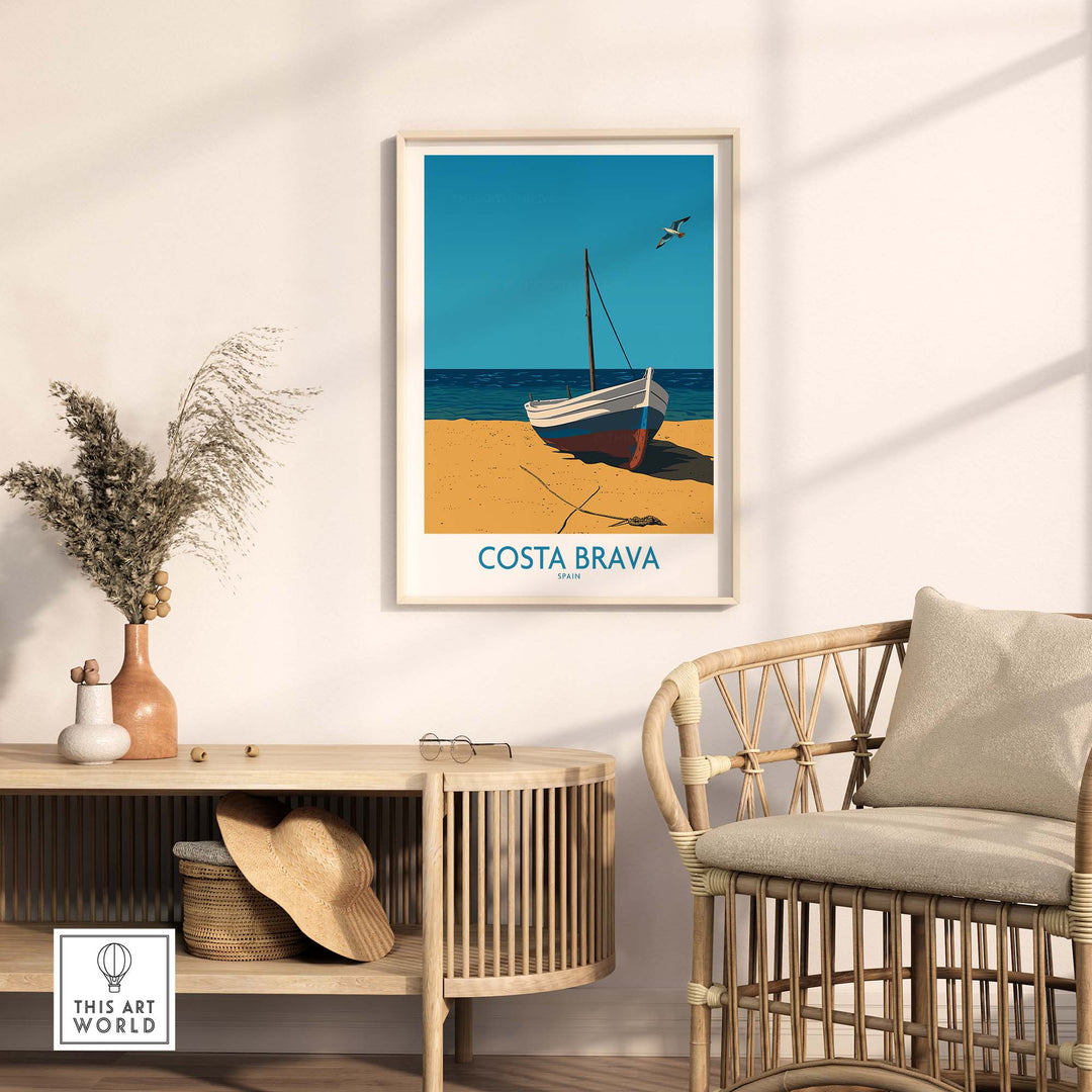 Costa Brava Spain Print part of our best collection or travel posters and prints - This Art World
