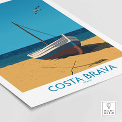 Costa Brava Spain Print part of our best collection or travel posters and prints - This Art World