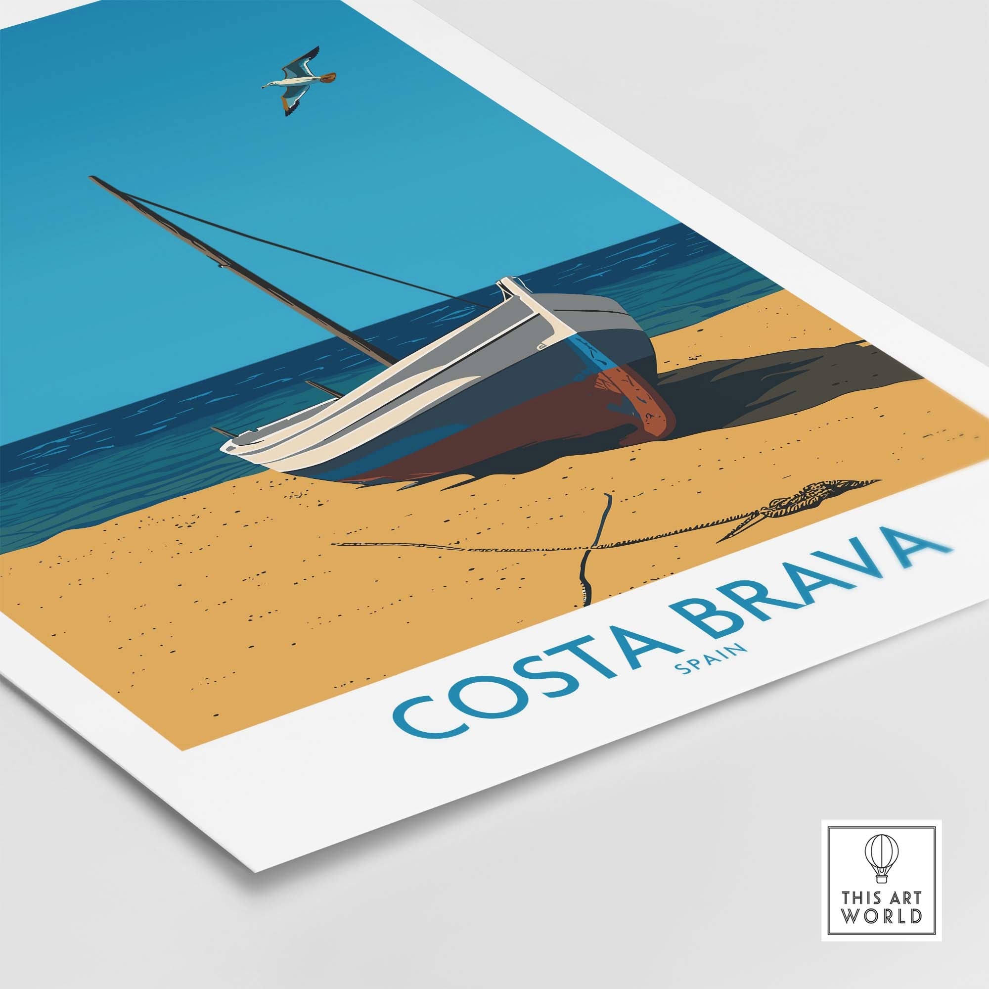 Costa Brava Spain Print part of our best collection or travel posters and prints - This Art World