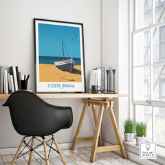 Costa Brava Spain Print part of our best collection or travel posters and prints - This Art World