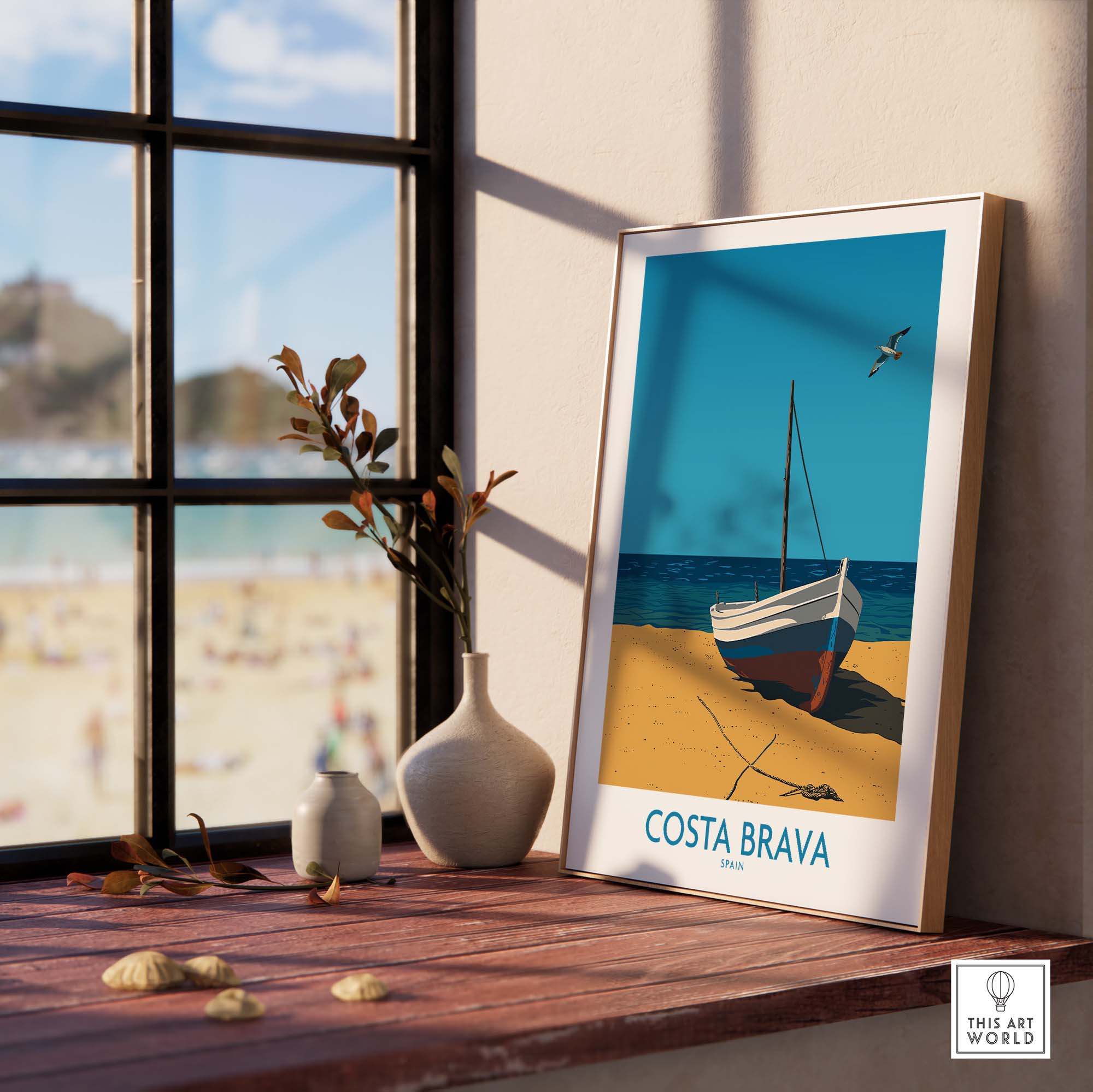 Costa Brava Spain Print part of our best collection or travel posters and prints - This Art World