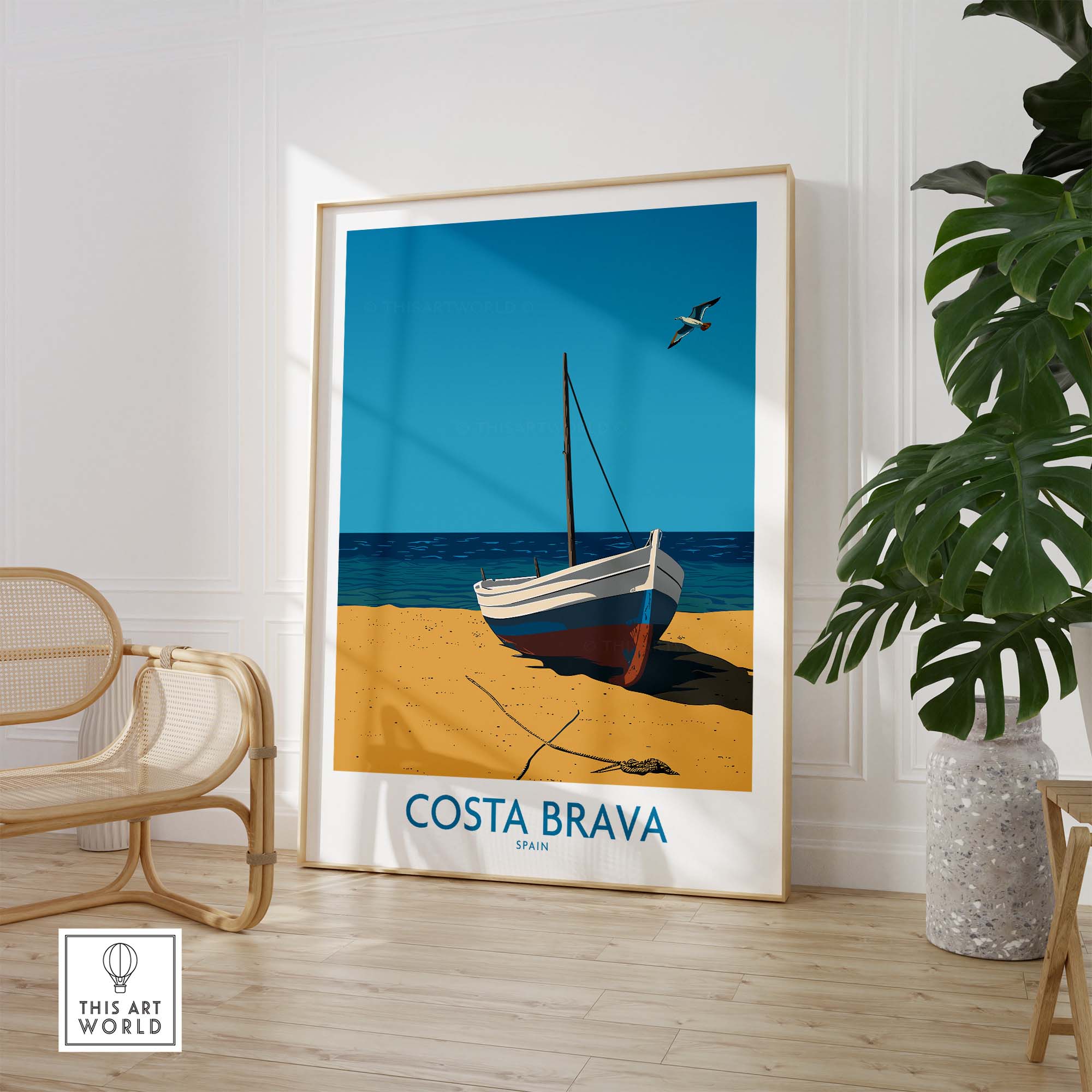 Costa Brava Spain Print part of our best collection or travel posters and prints - This Art World