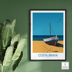 Costa Brava Spain Print part of our best collection or travel posters and prints - This Art World