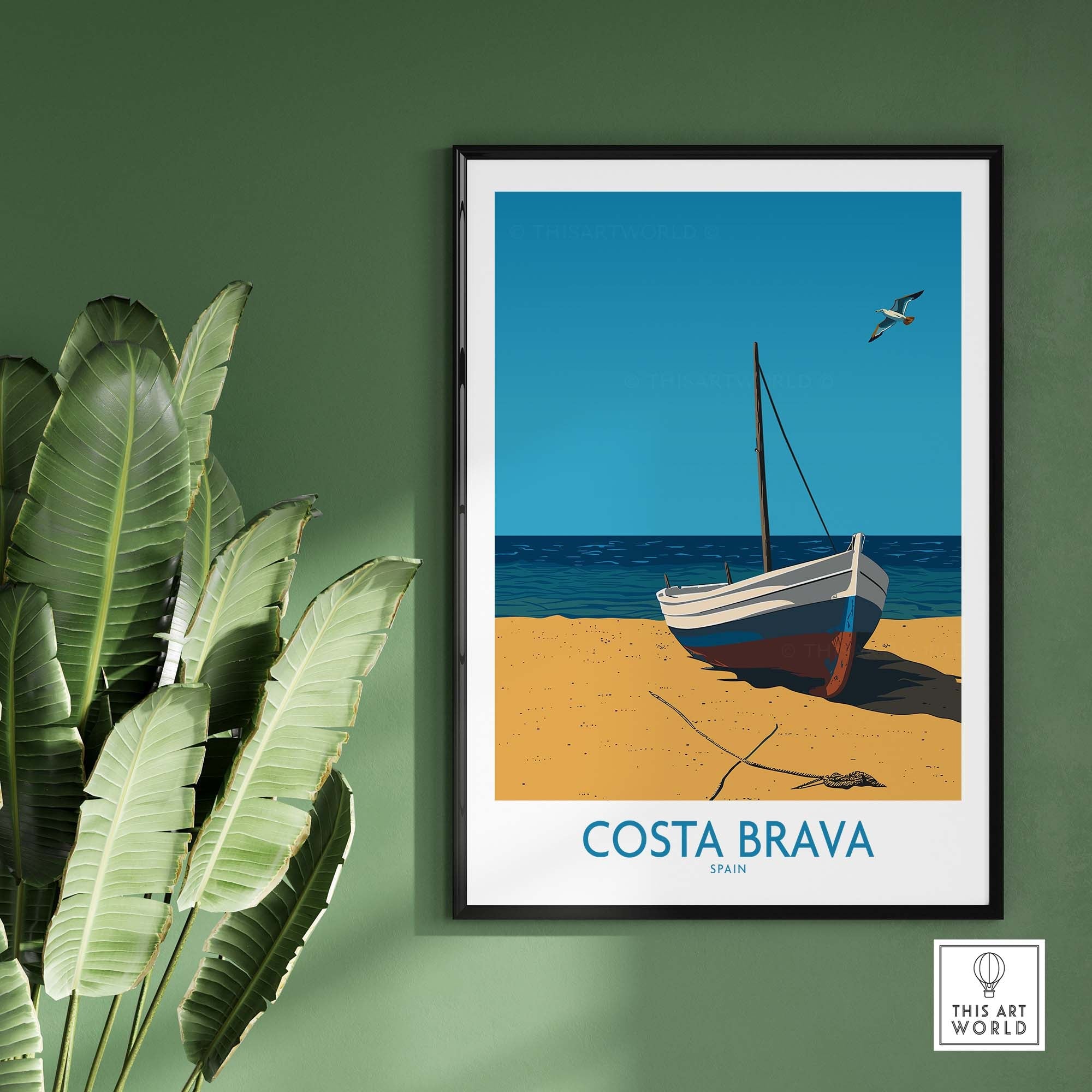 Costa Brava Spain Print part of our best collection or travel posters and prints - This Art World