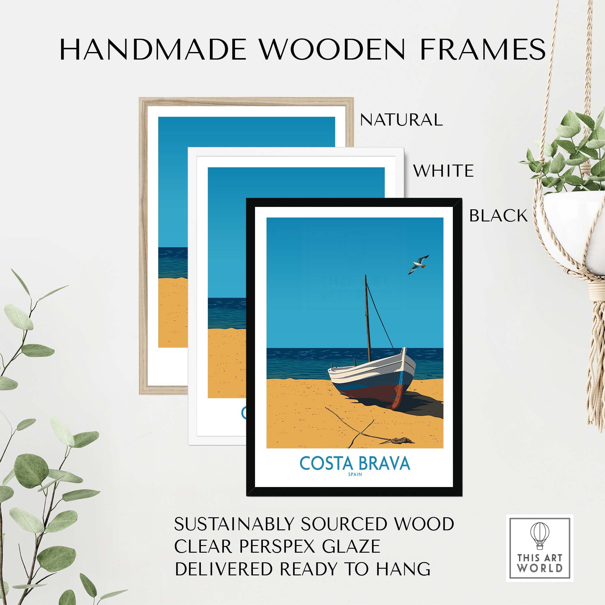 Costa Brava Spain Print part of our best collection or travel posters and prints - This Art World