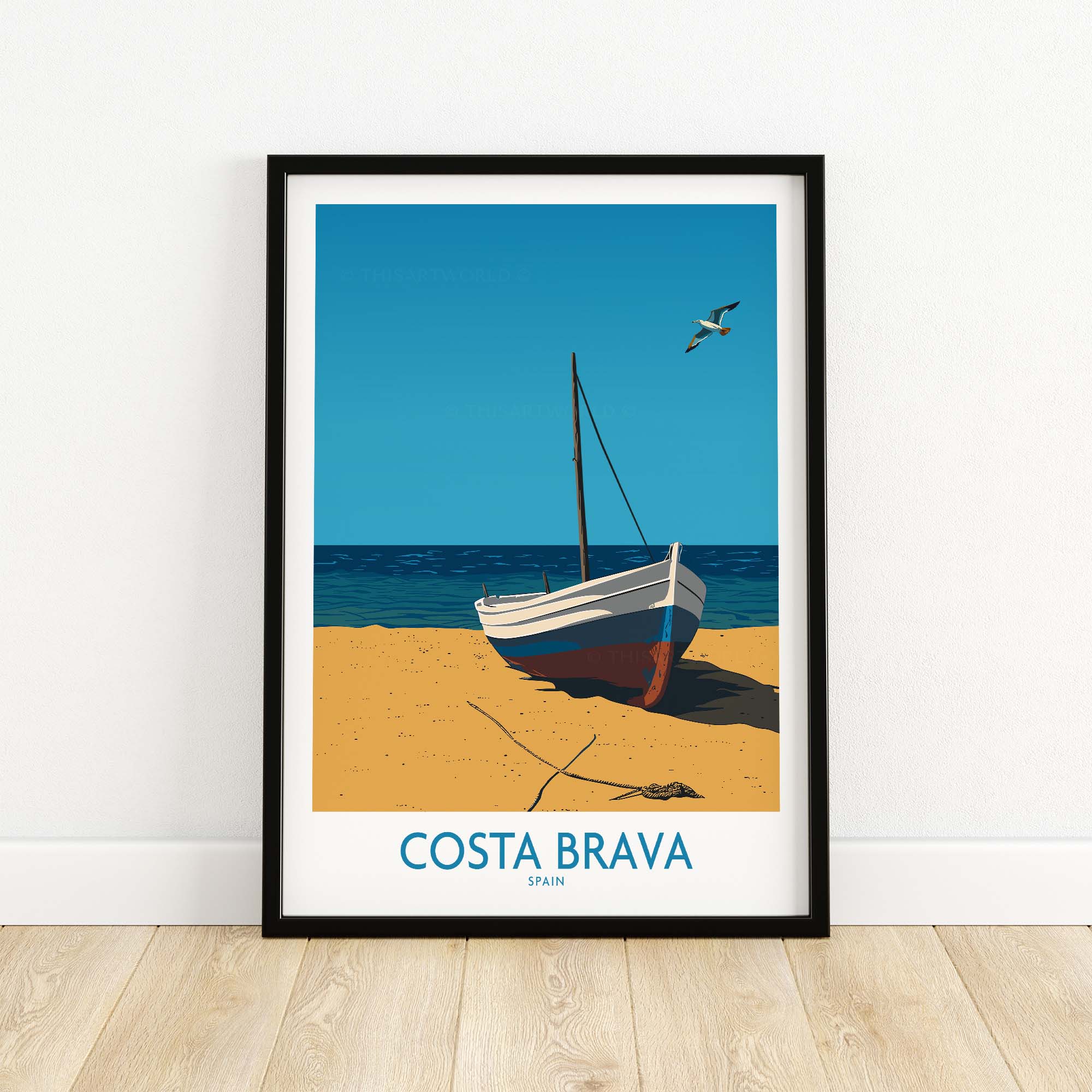 Costa Brava Spain Print part of our best collection or travel posters and prints - This Art World