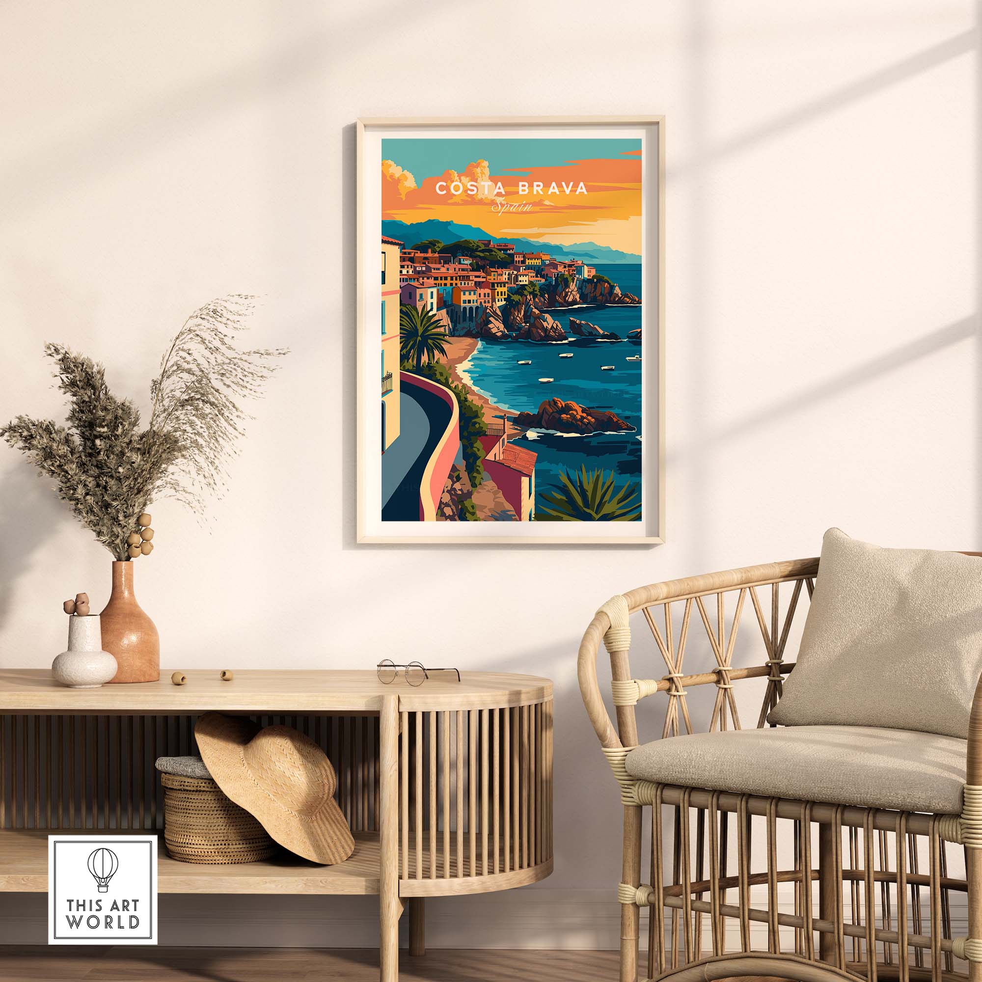Costa Brava Travel Poster part of our best collection or travel posters and prints - This Art World