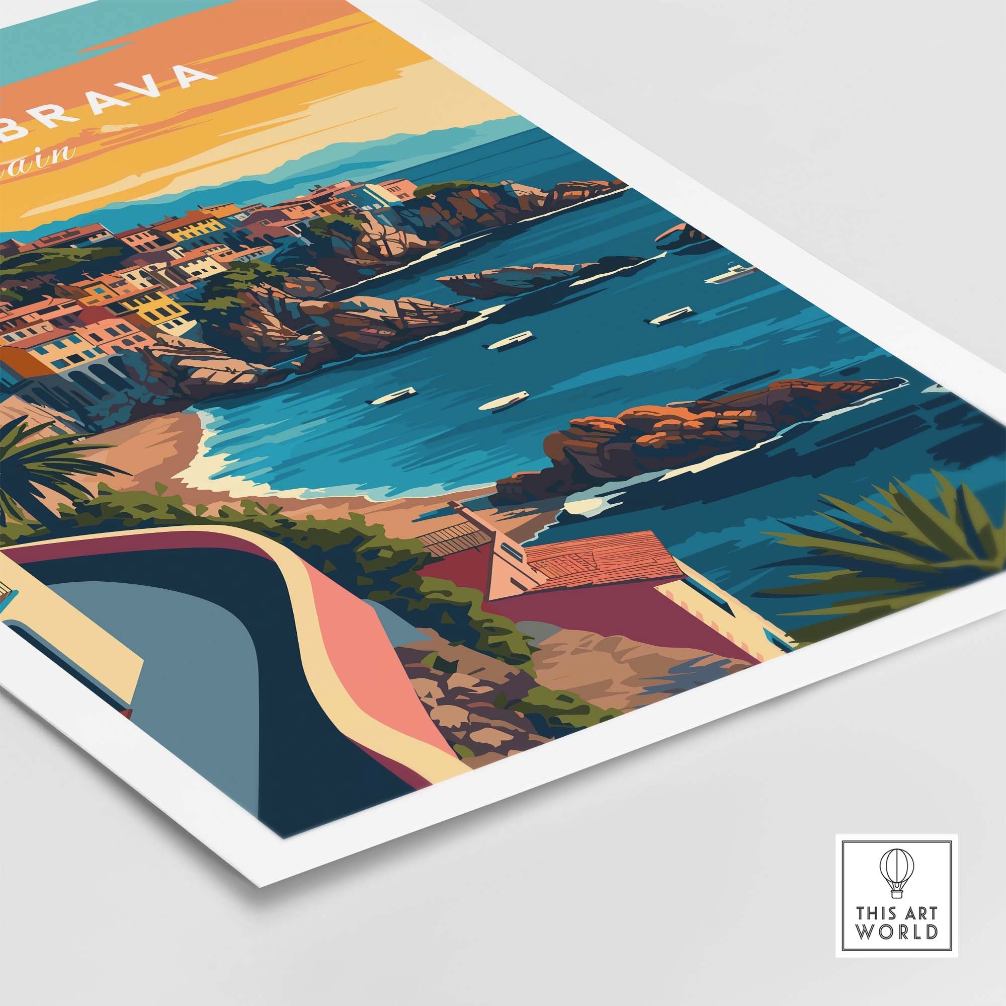 Costa Brava Travel Poster part of our best collection or travel posters and prints - This Art World